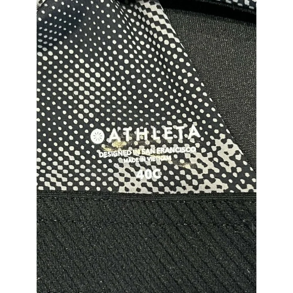 NWT ATHLETA Printed Advance Bra B-DD Sz 40C Black Gray Adjustable Straps - Picture 5 of 5